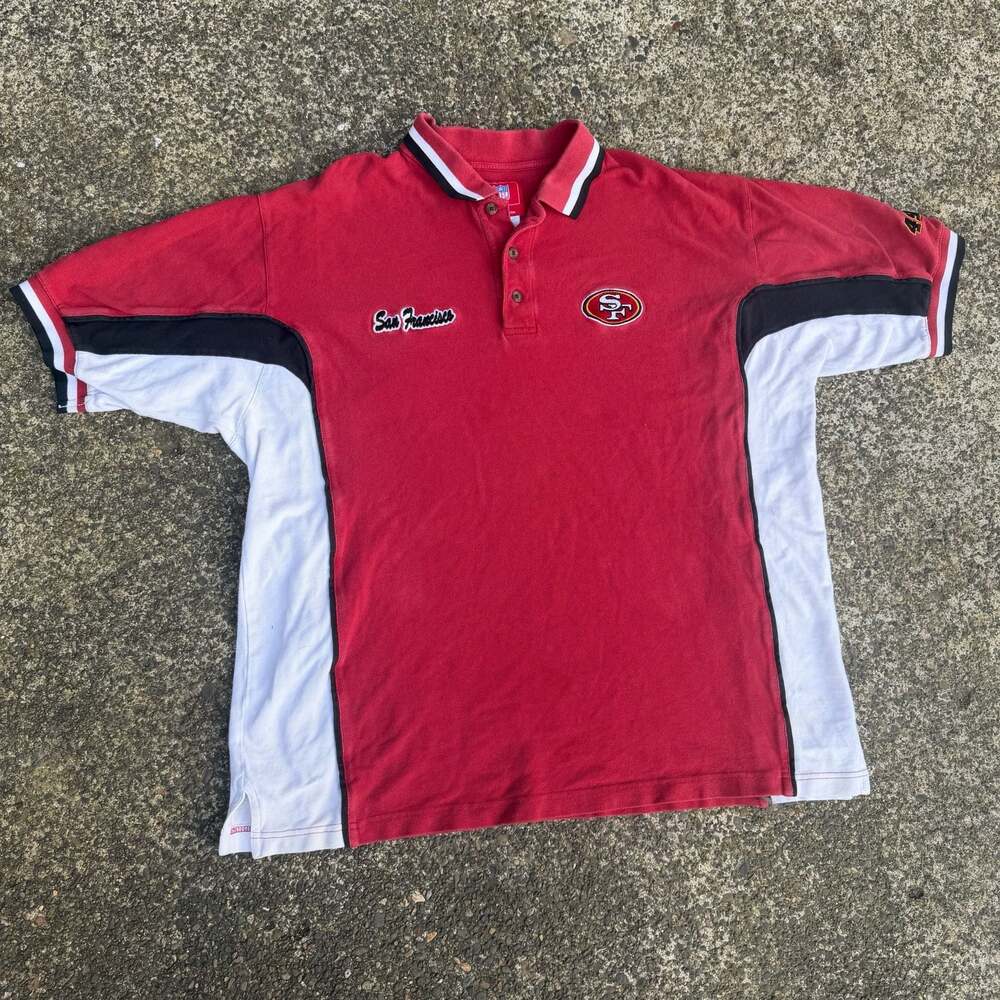 NFL San Francisco 49ers Colorblock Polo Shirt Size XL